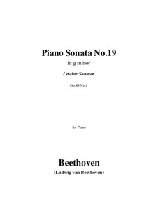 Соната для фортепиано No.19, Op.49 No.1: Для одного исполнителя by Людвиг ван Бетховен