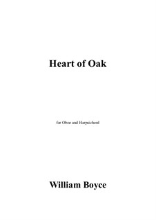 Heart of Oak: For oboe and harpsichord by Уильям Бойс