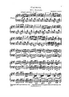 Вся опера: Увертюра, для фортепиано by Жорж Бизе