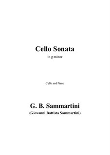 Cello Sonata in g minor: Cello Sonata in g minor by Джованни Баттиста Саммартини