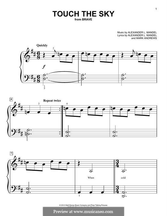 Touch The Sky (from Brave): Для фортепиано by Alexander L. Mandel