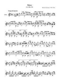 Двенадцать легких пьес, Op.10: No.3 Марш by Маттео Каркасси