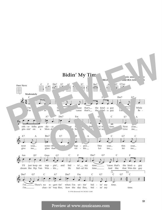 Bidin' My Time: Для укулеле by Джордж Гершвин