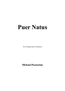 Puer natus in Bethleem: Партитура, Партии by Михаэль Преториус