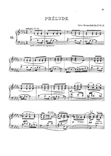 Двадцать четыре прелюдии, Op.17: Прелюдии No.16-18 by Феликс Блуменфельд