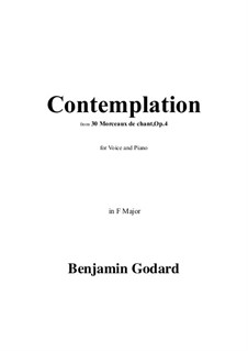 Тридцать песен, Op.4: No.28 Contemplation in F Major by Бенжамин Годар