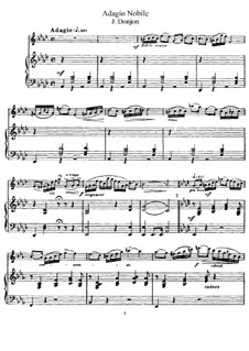 Adagio Nobile for Flute and Piano : Full score and solo part by Johannes Donjon