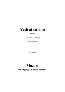 Vedrai, Carino: До мажор by Вольфганг Амадей Моцарт