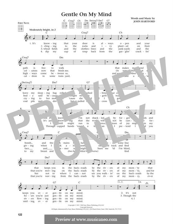 Gentle On My Mind: Для укулеле by John Hartford