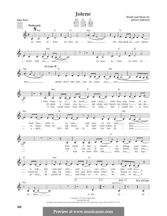 Jolene: Для укулеле by Dolly Parton