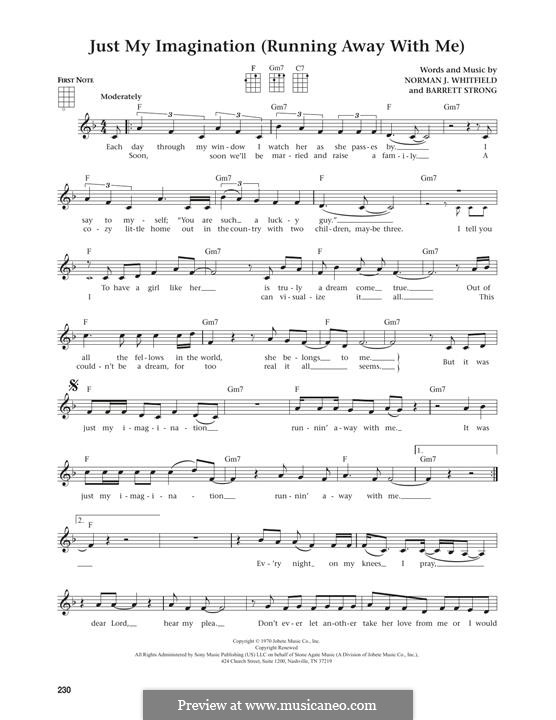 Just My Imagination (Running Away with Me): Для укулеле by Barrett Strong, Norman J. Whitfield