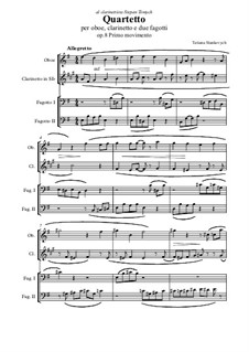 Quartet for oboe, clarinet and two bassoons, Op.8: Quartet for oboe, clarinet and two bassoons by Stankovych Tatiana