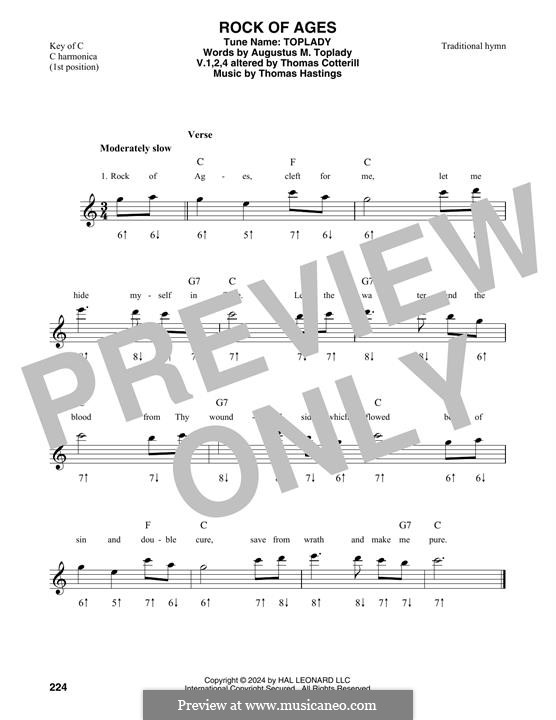 Rock of Ages: For harmonica by Thomas Hastings