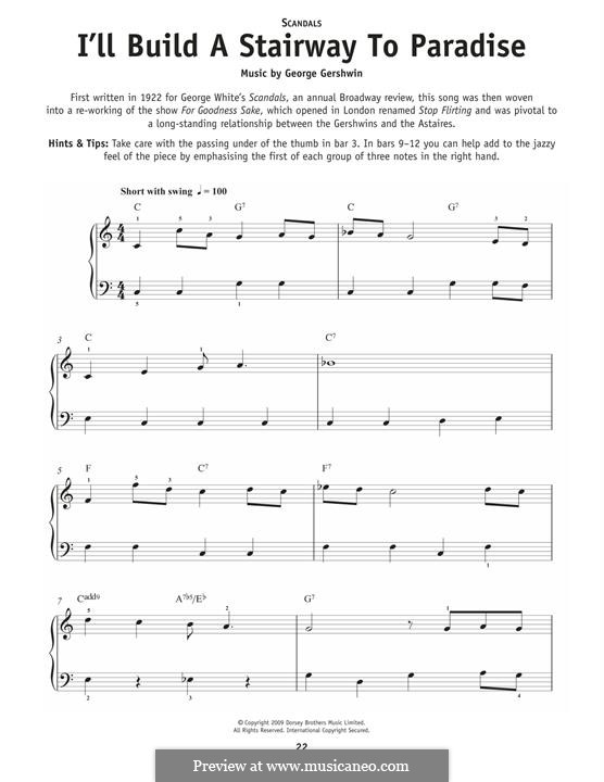 I'll Build a Stairway to Paradise: Для фортепиано by Джордж Гершвин