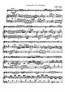 Соната No.2 ре мажор: Партитура, сольная партия by Йозеф Гайдн