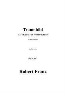 Шесть песен, Op.34: No.3 Traumbild in e flat minor by Роберт Франц