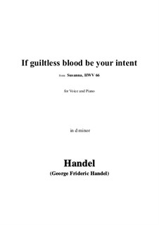 Сусанна, HWV 66: If guiltless blood be your intent in d minor by Георг Фридрих Гендель