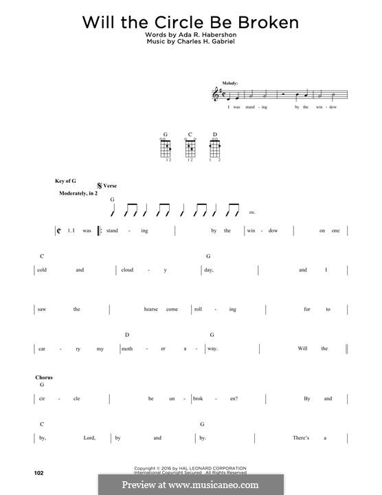 Will the Circle Be Unbroken: For mandolin by Charles Hutchinson Gabriel