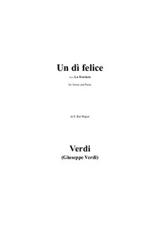 Un dì felice, eterea: E flat Major by Джузеппе Верди