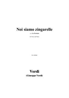 Noi siamo zingarelle: E minor by Джузеппе Верди