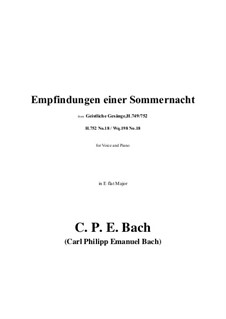 Empfindungen einer Sommernacht in E flat Major: Empfindungen einer Sommernacht in E flat Major by Карл Филипп Эммануил Бах