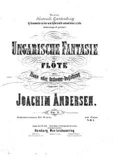 Венгерская фантазия, Op.2: Для флейты и фортепиано by Иоахим Андерсен