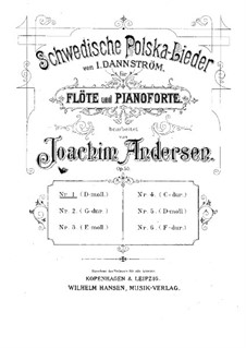 Шесть шведских полек, Op.50: Партитура, сольная партия by Иоахим Андерсен