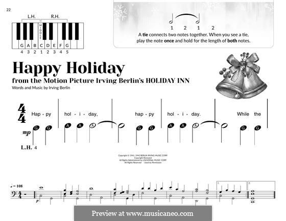 Happy Holiday: Для фортепиано (легкий уровень) by Ирвинг Берлин