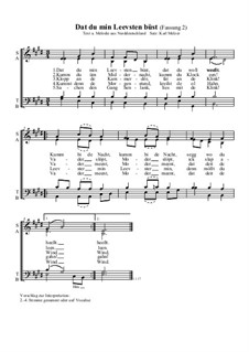 Dat du min leevsten büst (That you are my beloced one): 4st. gemischt by folklore