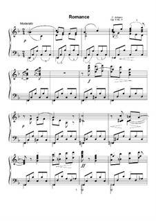 Пять пьес для фортепиано, Op.5 No.2: No.1 Романс by Константин Антипов