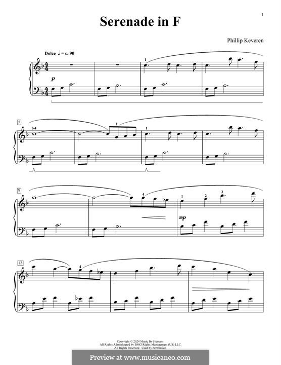 Serenade In F (Snug As A Bug): Serenade In F (Snug As A Bug) by Phillip Keveren