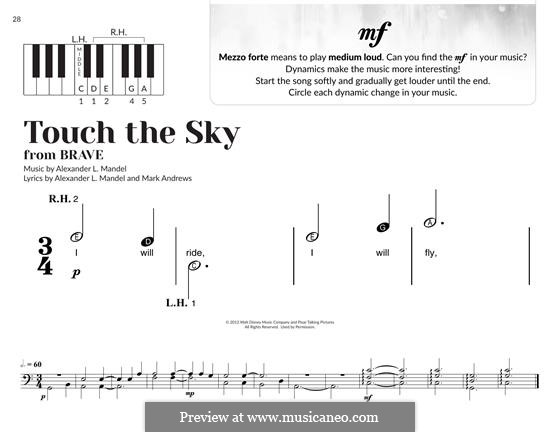 Touch The Sky (from Brave): Для фортепиано (легкий уровень) by Alexander L. Mandel