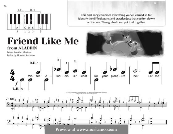 Friend Like Me (from Aladdin): Для фортепиано by Alan Menken