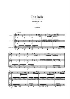 Трио для трех гитар, Op.26: Партитура by Леонгард фон Калль