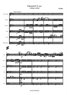 Ученический концерт No.1 для скрипки и фортепиано, Op.7: Score and parts by Фридрих Зейц