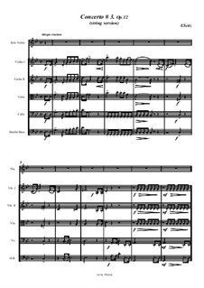 Ученический концерт No.3 для скрипки и фортепиано, Op.12: Score and parts by Фридрих Зейц