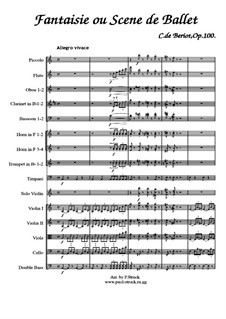 Scène de ballet, Op.100: Для скрипки и симфонического оркестра by Шарль Берио