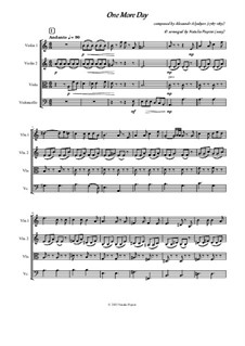 One More Day - arrangement for string quartet: One More Day - arrangement for string quartet by Александр Алябьев