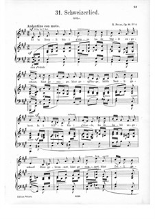 Шесть песен, Op.33: No.5 Schweizerlied (Swiss Song) by Роберт Франц