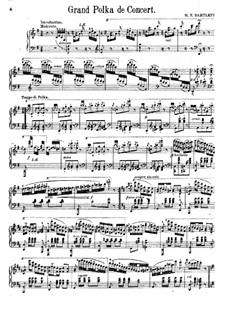 Большая концертная полька, Op.1: Для фортепиано by Гомер Ньютон Бартлетт