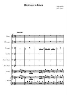 Турецкое рондо: For chamber orchestra by Вольфганг Амадей Моцарт