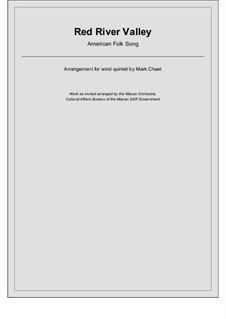 Red River Valley: For quintet by folklore