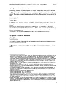 Sonata C-Major Editorial notes in English: Sonata C-Major Editorial notes in English by Dieter Jordi