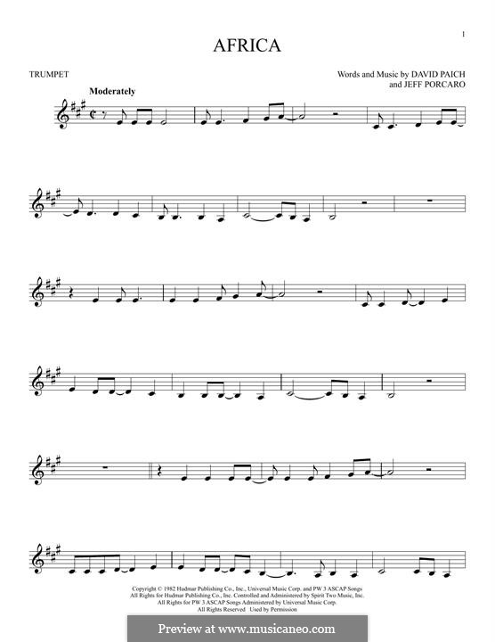 Africa (Toto): Для трубы by David Paich, Jeff Porcaro