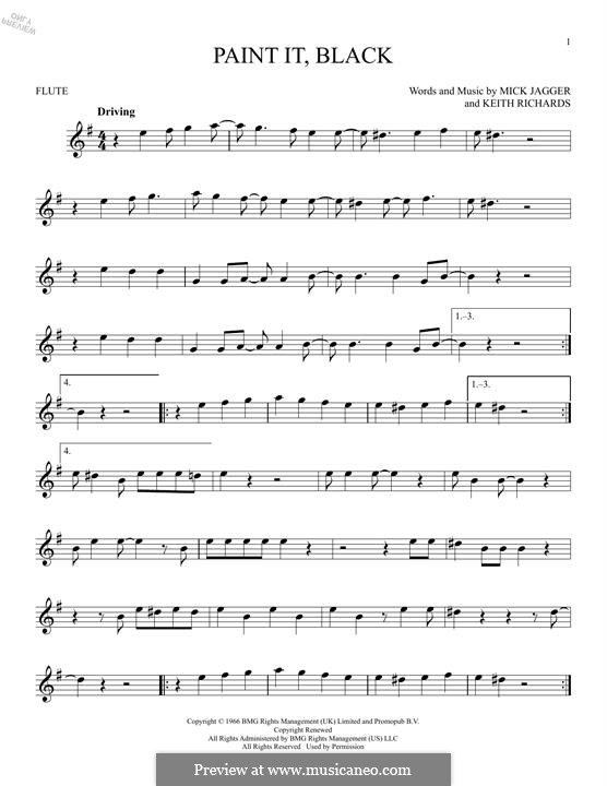Paint It, Black (Rolling Stones): Для флейты by Keith Richards, Mick Jagger