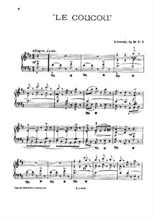 Шесть детских пьес, Op.34: No.2 Кукушка (ре мажор) by Антон Аренский