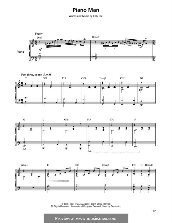 Piano Man: Для фортепиано by Billy Joel