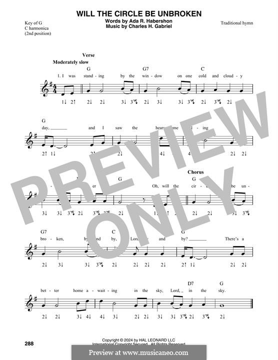 Will the Circle Be Unbroken: For harmonica by Charles Hutchinson Gabriel