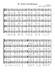 Tanzen und Springen: For mixed choir by Ханс Лео Хасслер