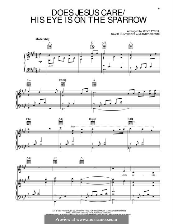Does Jesus Care / His Eye Is On The Sparrow: Does Jesus Care / His Eye Is On The Sparrow by Charles Hutchinson Gabriel, J. Lincoln Hall